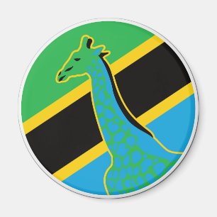 Tanzania Giraffe Tanzaniaanse nationale dierenvlag Magneet