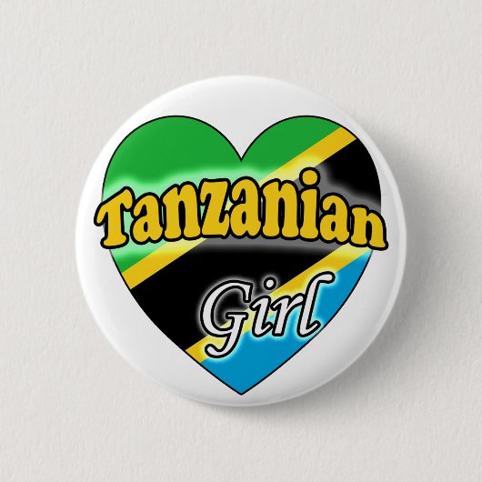 Tanzania Girl Ronde Button 5,7 Cm (Voorkant)