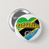Tanzania Girl Ronde Button 5,7 Cm (Voorkant /achterkant)