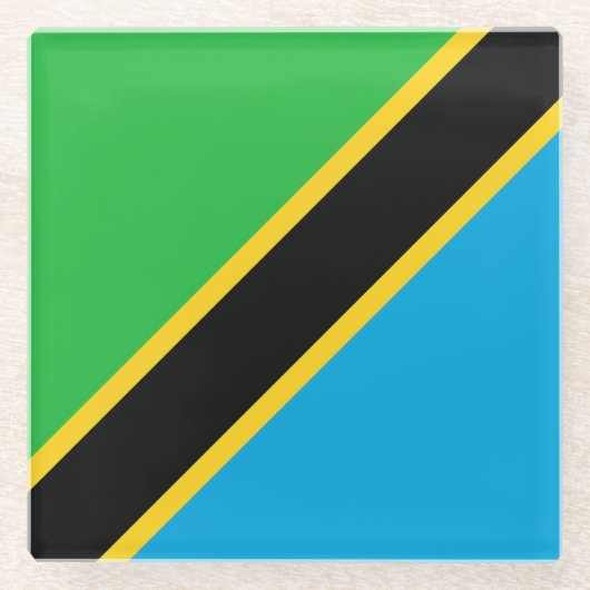 Tanzania Glazen Onderzetter (Voorkant)