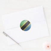 Tanzania Glossy Circle Flag Ronde Sticker (Envelop)