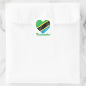 Tanzania Heart Flag Ronde Sticker (Tas)