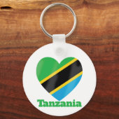 Tanzania Heart Flag Sleutelhanger (Voorkant)
