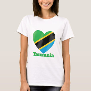 Tanzania Heart Flag T-shirt