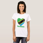Tanzania Heart Flag T-shirt (Voorkant volledig)