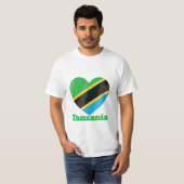 Tanzania Heart Flag T-Shirt (Voorkant volledig)
