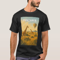 Tanzania Heet Luchtballon Illustratie Reis Kunst