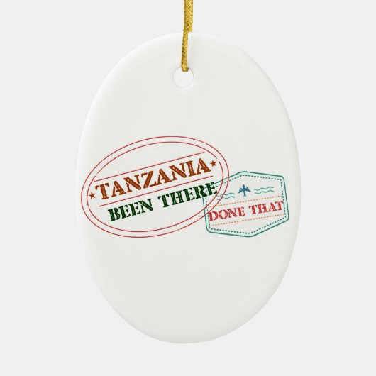Tanzania is er geweest dat keramisch ornament (Voorkant)