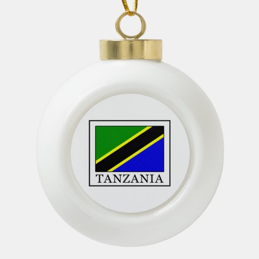 Tanzania Keramische Bal Ornament (Voorkant)