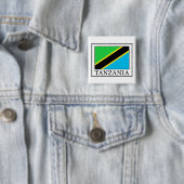 Tanzania-knop Vierkante Button 5,1 Cm (In situ)