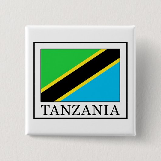Tanzania-knop Vierkante Button 5,1 Cm (Voorkant)
