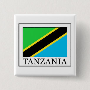 Tanzania-knop Vierkante Button 5,1 Cm