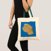 Tanzania Map Bag Tote Bag (Voorkant (product))