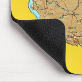 Tanzania Map Mousepad Muismat (Hoek)