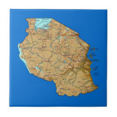 Tanzania Map Tile Tegeltje (Voorkant)