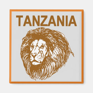 Tanzania met leeuwenmagneet magneet