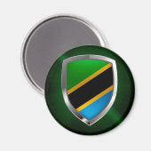 Tanzania Metallic Emblem Magneet (Voorkant / Achterkant)