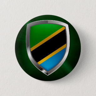 Tanzania Metallic Emblem Ronde Button 5,7 Cm