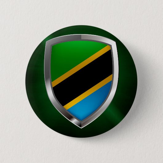 Tanzania Metallic Emblem Ronde Button 5,7 Cm (Voorkant)