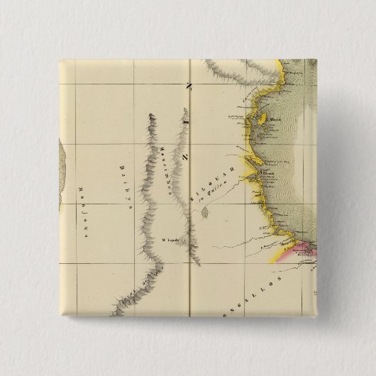 Tanzania, Mozambique 43 Vierkante Button 5,1 Cm (Voorkant)