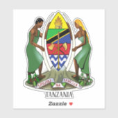 Tanzania nationale wapenschild patriottisch sticker (Vel)