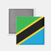 Tanzania Nationale wereldvlag Magneet (Voorkant / Achterkant)