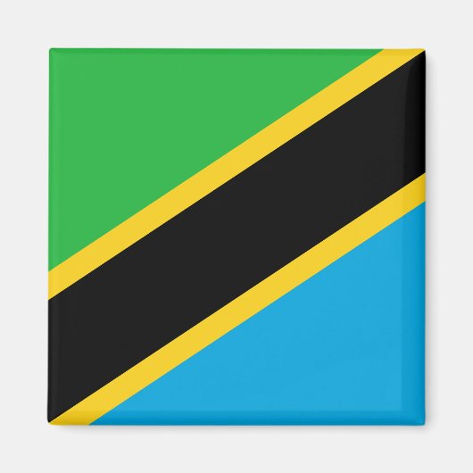 Tanzania Nationale wereldvlag Magneet (Voorkant)