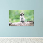 Tanzania, Ngorogoro-krater. Sluiting van het wild Canvas Afdruk (Insitu (Houten vloer))