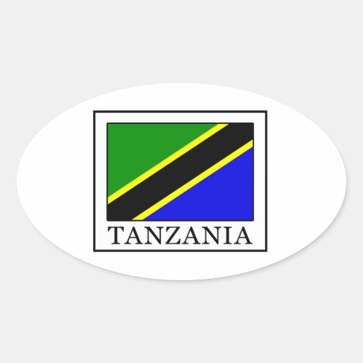 Tanzania Ovale Sticker (Voorkant)