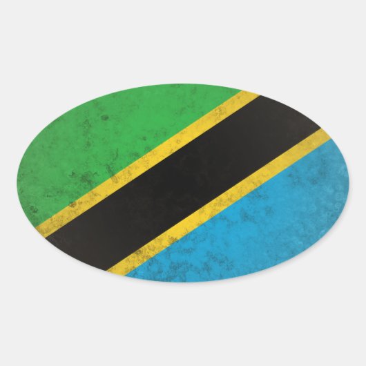 Tanzania Ovale Sticker (Voorkant)