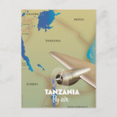 Tanzania Per Vliegtuig Briefkaart (Voorkant)