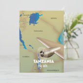 Tanzania Per Vliegtuig Save The Date (Staand voorkant)