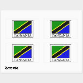 Tanzania Rechthoekige Sticker (Vel)
