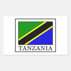 Tanzania Rechthoekige Sticker