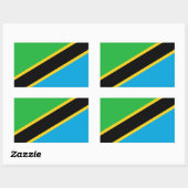 Tanzania Rechthoekige Sticker (Vel)