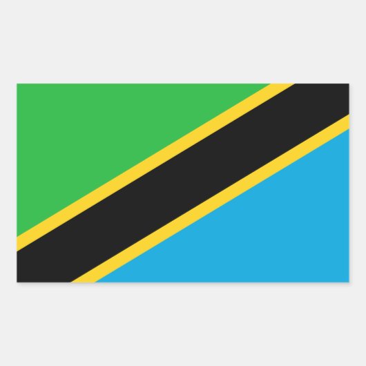 Tanzania Rechthoekige Sticker (Voorkant)