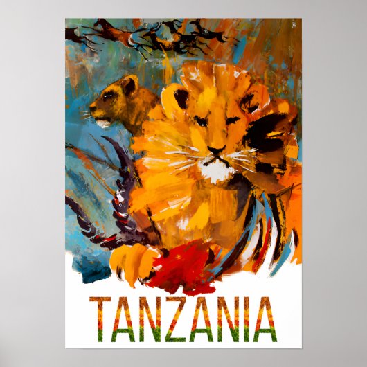 Tanzania reisposter poster (Voorkant)
