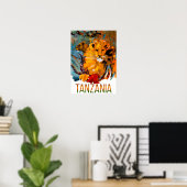 Tanzania reisposter poster (Thuiskantoor)