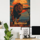  Tanzania Reizen Poster (Thuiskantoor)