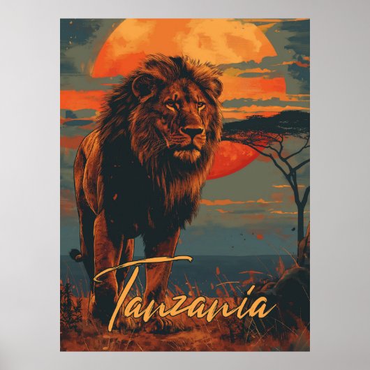  Tanzania Reizen Poster (Voorkant)