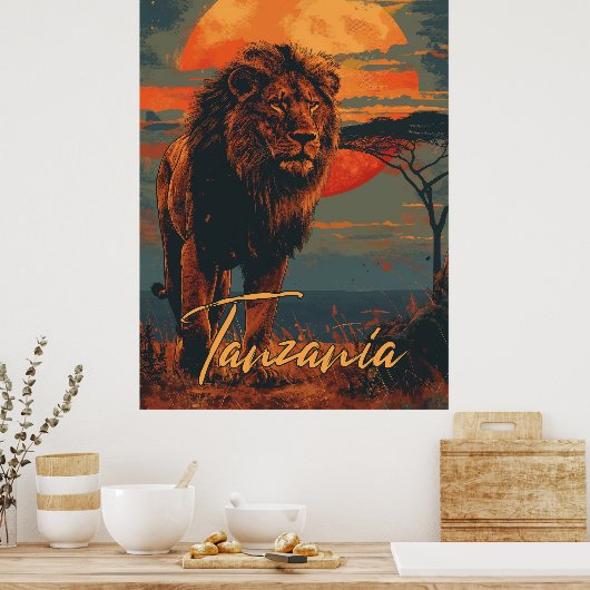  Tanzania Reizen Poster (Keuken)