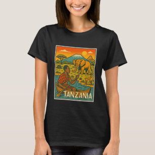 Tanzania Retro Comic Reizen Ontmoet Me in Tanzania T-shirt