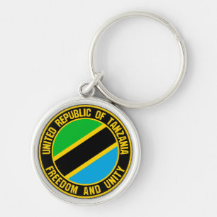 Tanzania Rond Embleem Sleutelhanger
