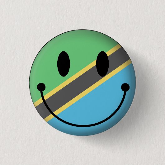Tanzania Ronde Button 3,2 Cm (Voorkant)