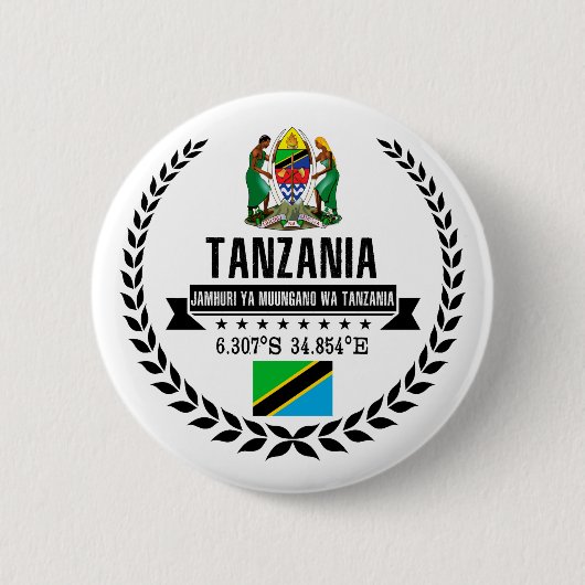 Tanzania Ronde Button 5,7 Cm (Voorkant)
