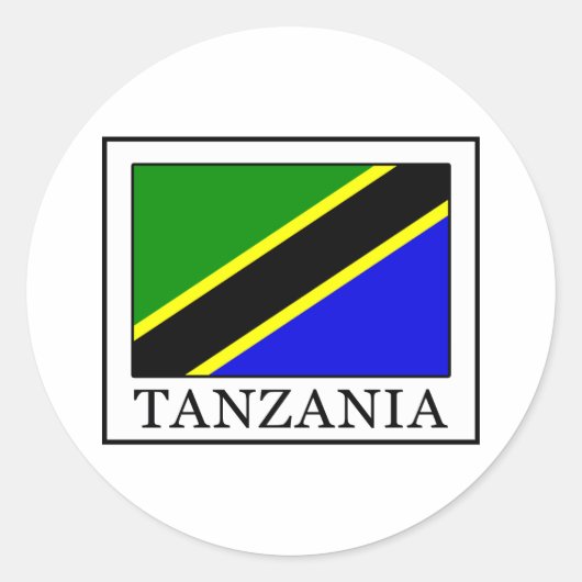 Tanzania Ronde Sticker (Voorkant)