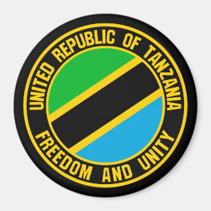 Tanzania Round Emblem Magneet