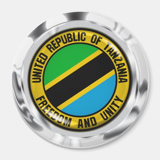 Tanzania Round Emblem Magneet (Voorkant)