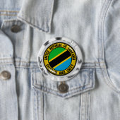 Tanzania Round Emblem Ronde Button 7,6 Cm (In situ)
