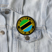 Tanzania Round Emblem Ronde Button 7,6 Cm (In situ)